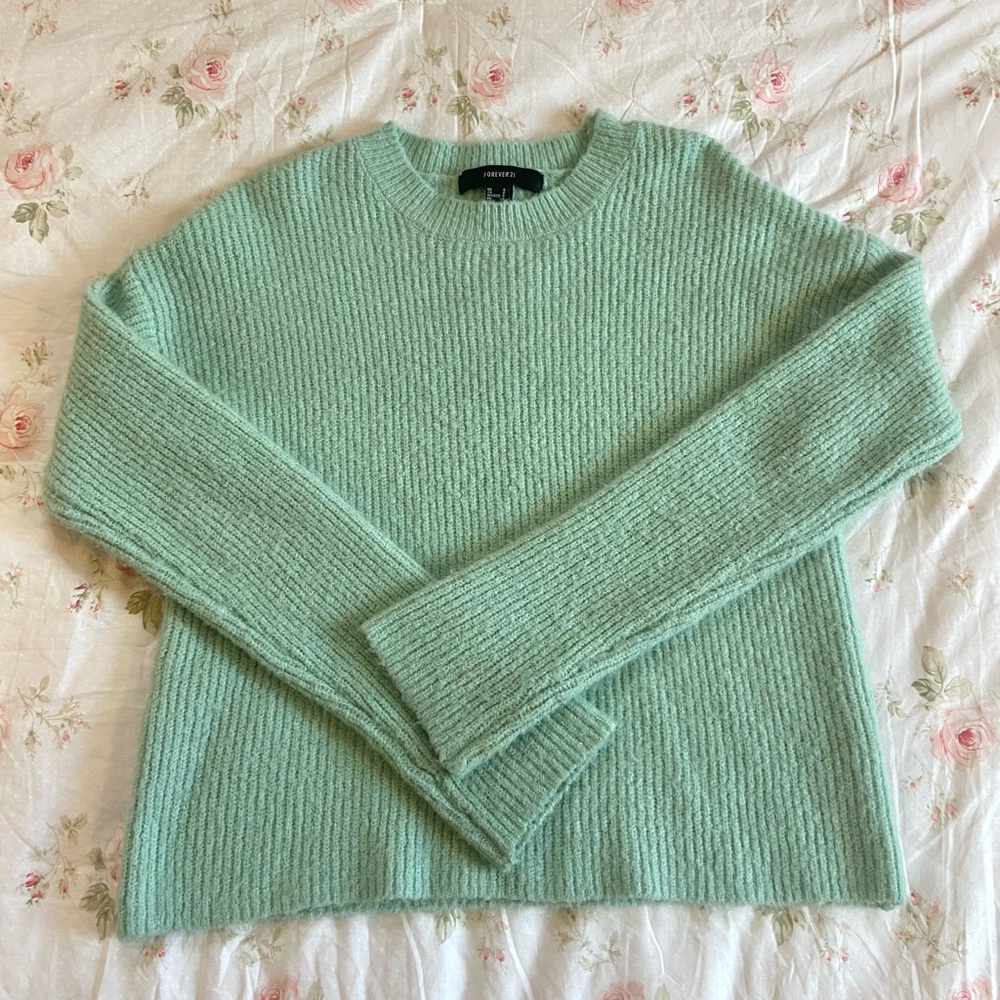 Turquoise Forever 21 sweater